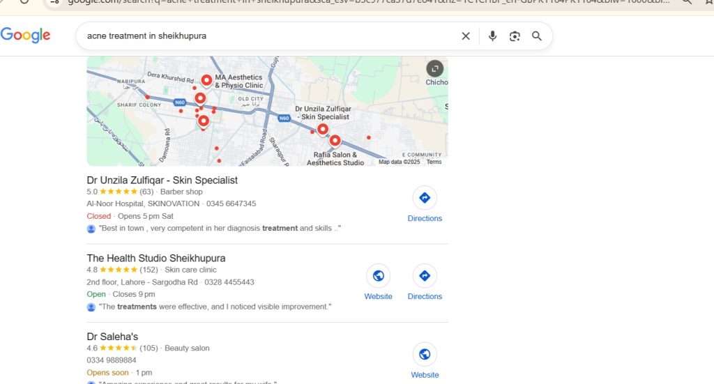 Acne Treatment in sheikhupura