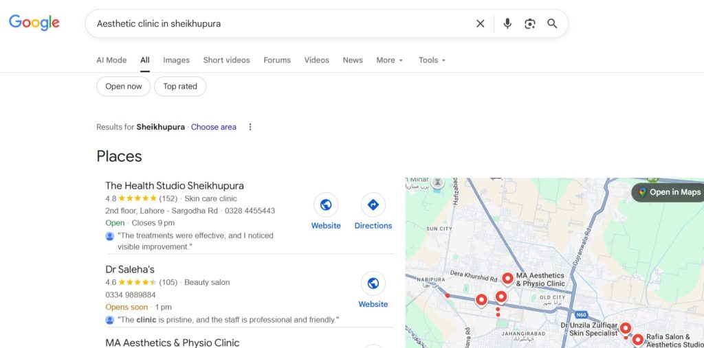 Aesthetic Clinic in Sheikhupura