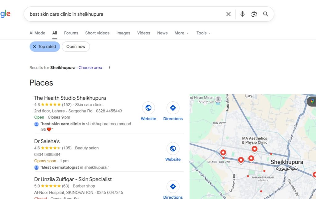 Best Skin care clinic in sheikhupura