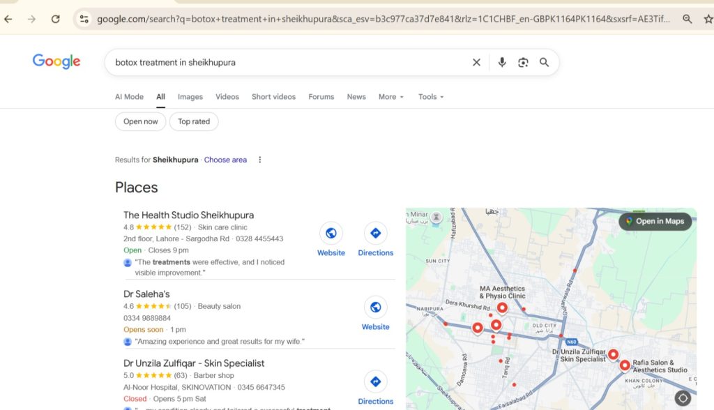 Botox Treatment in sheikhupura