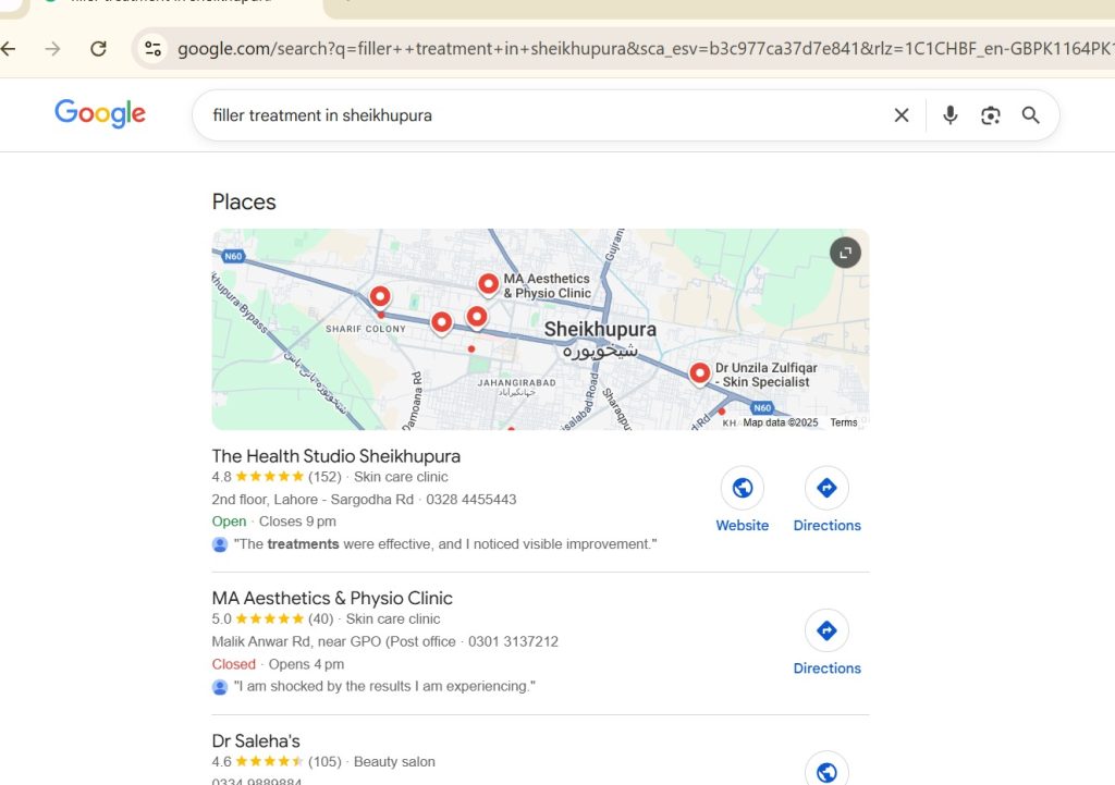 Filler Treatment in sheikhupura