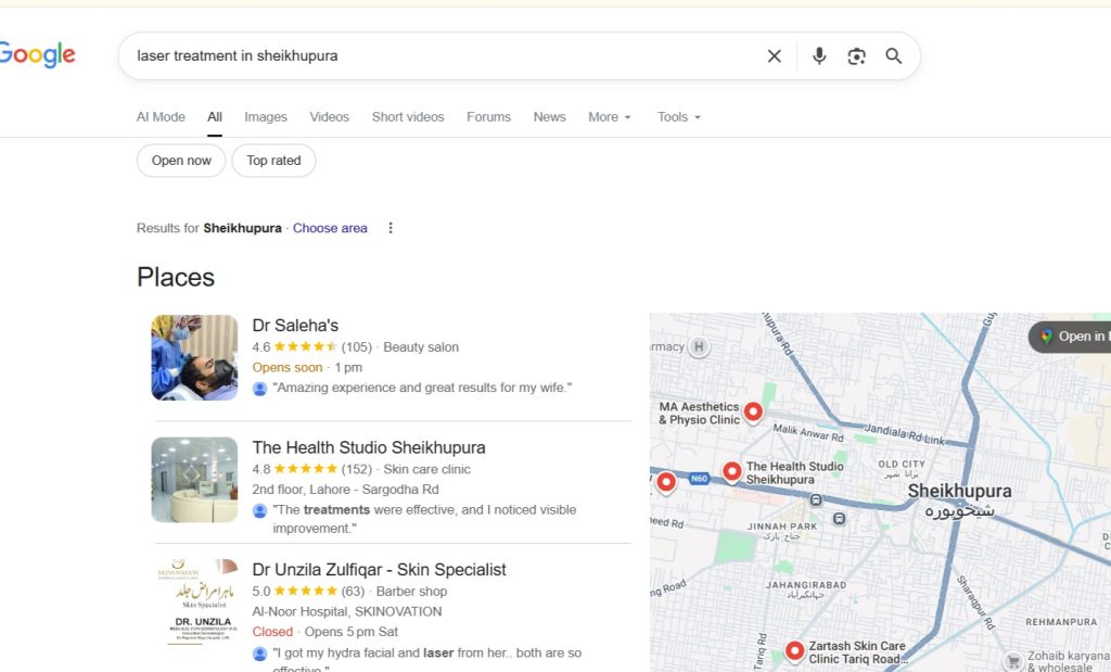 Laser treatment in SHeikhupura